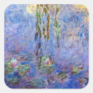 Claude Monet - Vatten Lilies Fyrkantigt Klistermärke