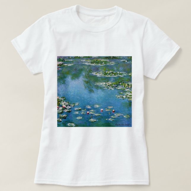 Claude Monet Vatten Lilies GalleryHD Fine Art T Shirt (Design framsida)