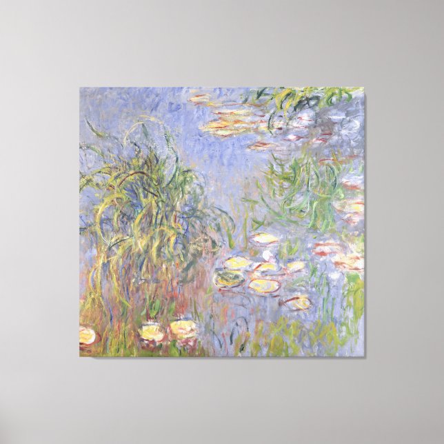 Claude Monet | Vatten-Lilies, Grödkluster Canvastryck (Framsida)