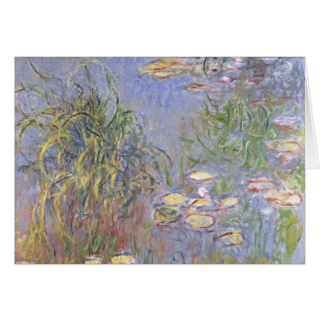 Claude Monet | Vatten-Lilies, Grödkluster Hälsningskort (Framsidan Horizontal)