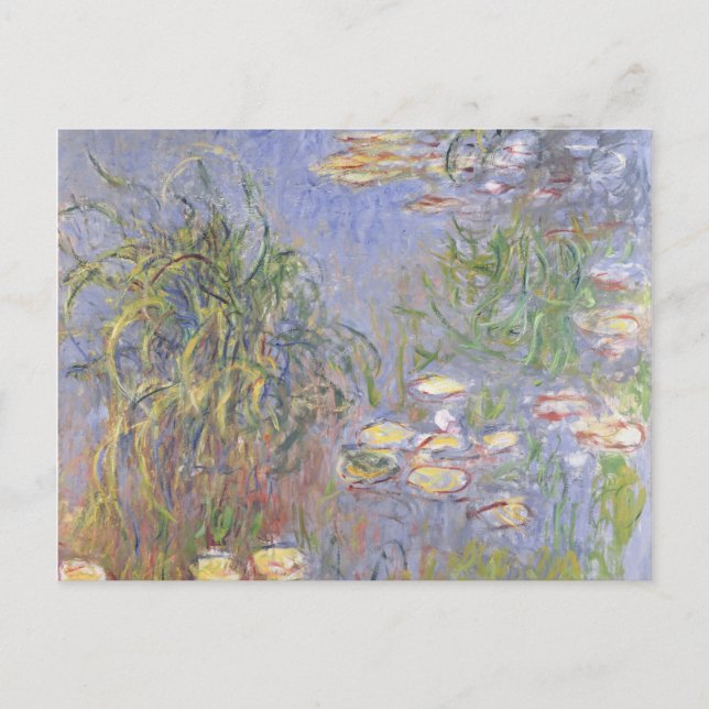 Claude Monet | Vatten-Lilies, Grödkluster Vykort (Framsida)
