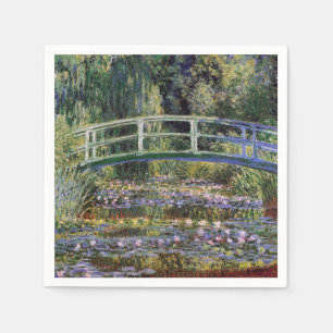 Claude Monet,vatten lilies,japanbron,trädgård, Pappersservett