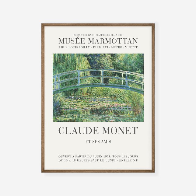 Claude Monet Vatten Lilies Japansk Footbridge Pond Poster (Skapare uppladdad)