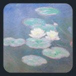 Claude Monet - Vatten Lilies, kvällseffekt Fyrkantigt Klistermärke<br><div class="desc">Vatten Lilies,  kvällseffekt / Nympheas,  Effet du soir - Claude Monet,  Oil on Canvas,  1897</div>