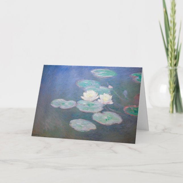 Claude Monet - Vatten Lilies, kvällseffekt Kort (Framsida)