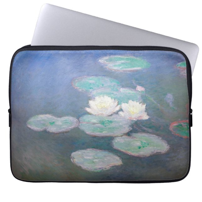 Claude Monet - Vatten Lilies, kvällseffekt Laptop Fodral (Framsidan)