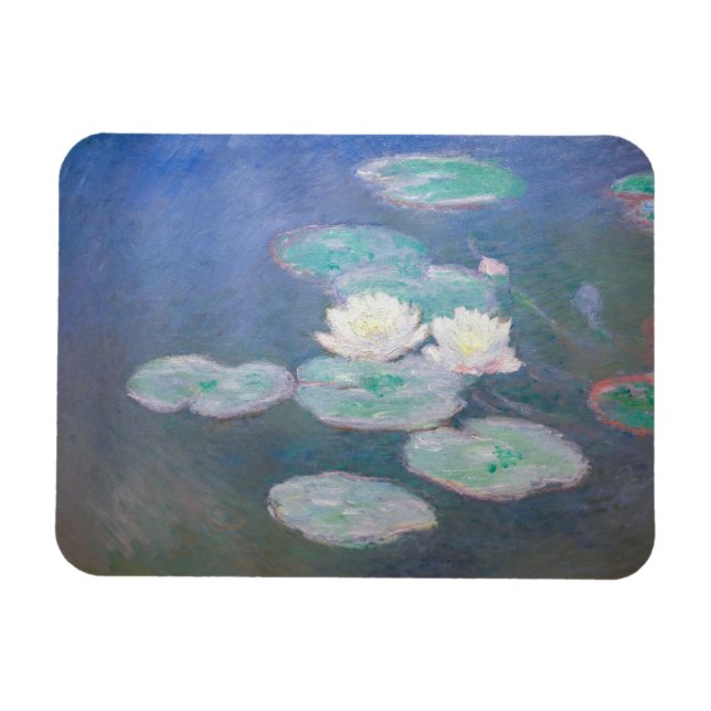 Claude Monet - Vatten Lilies, kvällseffekt Magnet (Horisontell)
