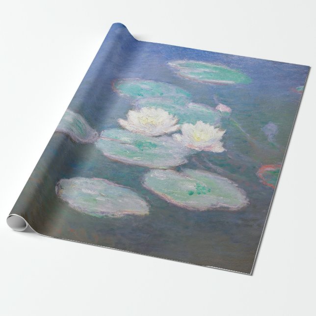 Claude Monet - Vatten Lilies, kvällseffekt Presentpapper (Utrullad)