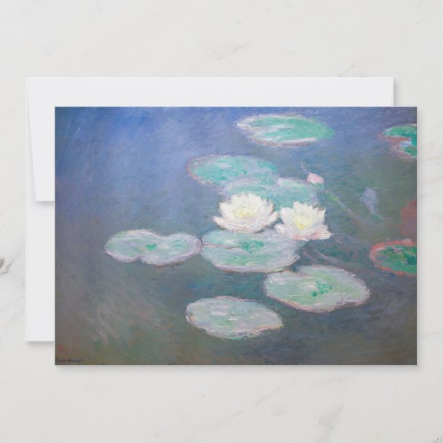 Claude Monet - Vatten Lilies, kvällseffekt Tack Kort (Framsida)