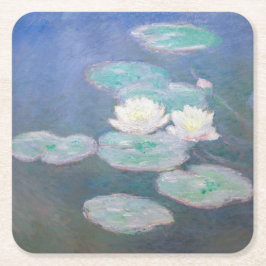 Claude Monet - Vatten Lilies, kvällseffekt Underlägg Papper Kvadrat