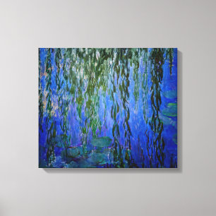 Claude Monet - Vatten Lilies med viftpil Canvastryck