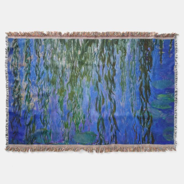 Claude Monet - Vatten Lilies med viftpil Filt (Framsidan)