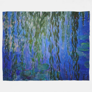 Claude Monet - Vatten Lilies med viftpil Fleecefilt