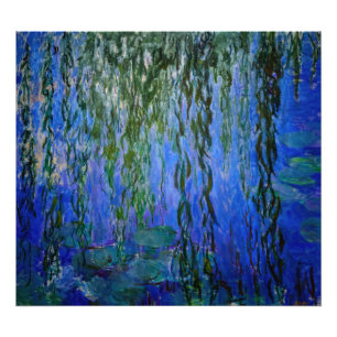 Claude Monet - Vatten Lilies med viftpil Fototryck