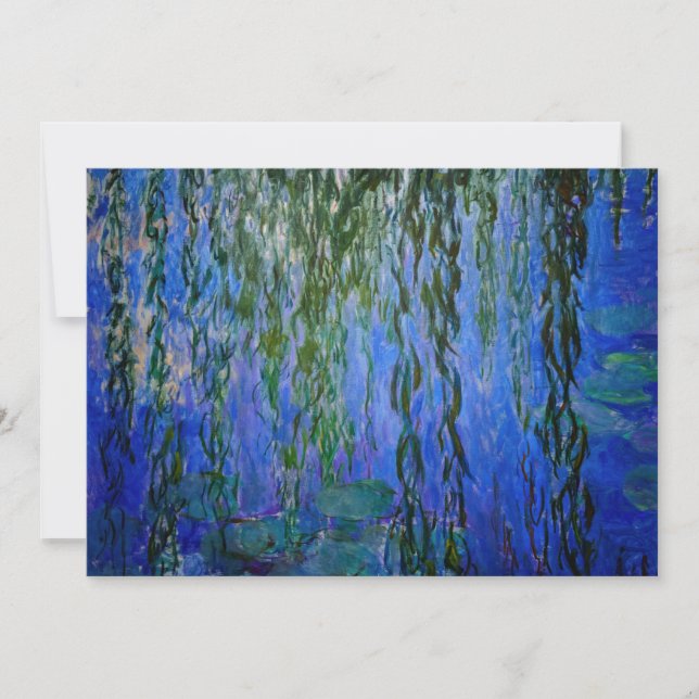 Claude Monet - Vatten Lilies med viftpil Inbjudningar (Framsida)