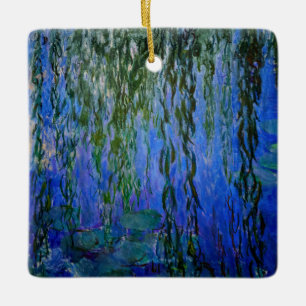 Claude Monet - Vatten Lilies med viftpil Julgransprydnad Keramik