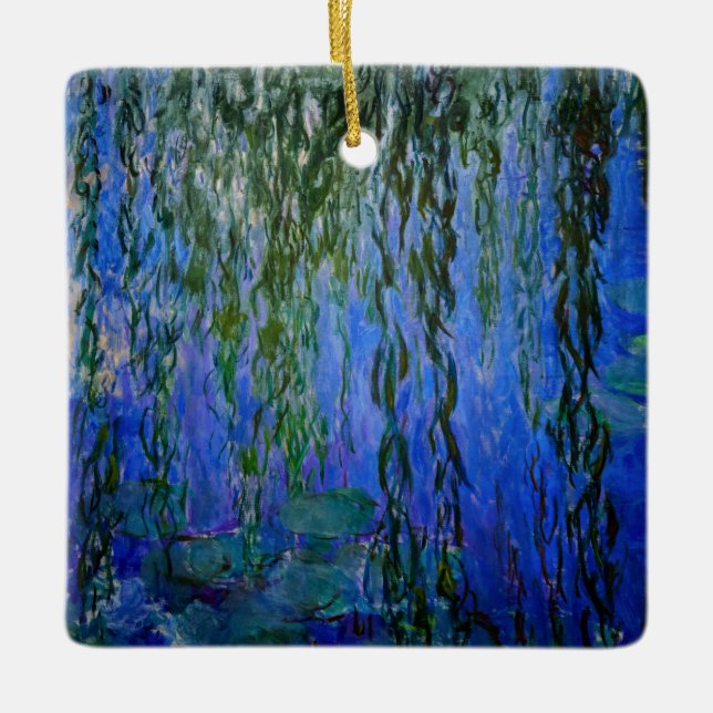 Claude Monet - Vatten Lilies med viftpil Julgransprydnad Keramik (Framsida)