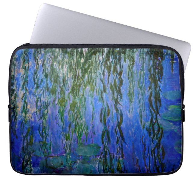 Claude Monet - Vatten Lilies med viftpil Laptop Fodral (Framsidan)
