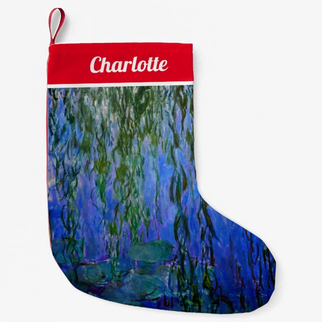 Claude Monet - Vatten Lilies med viftpil Liten Julstrumpa (Framsidan)