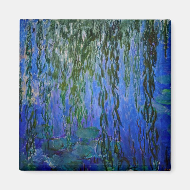 Claude Monet - Vatten Lilies med viftpil Magnet (Framsidan)