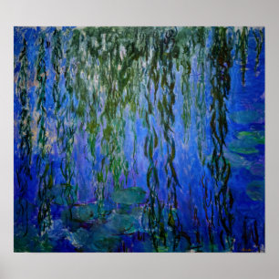 Claude Monet - Vatten Lilies med viftpil Poster