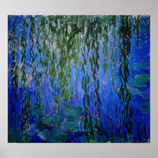 Claude Monet - Vatten Lilies med viftpil Poster