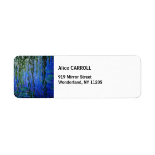 Claude Monet - Vatten Lilies med viftpil Returadress Etikett