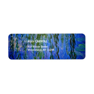 Claude Monet - Vatten Lilies med viftpil Returadress Etikett