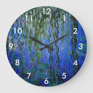 Claude Monet - Vatten Lilies med viftpil Stor Klocka