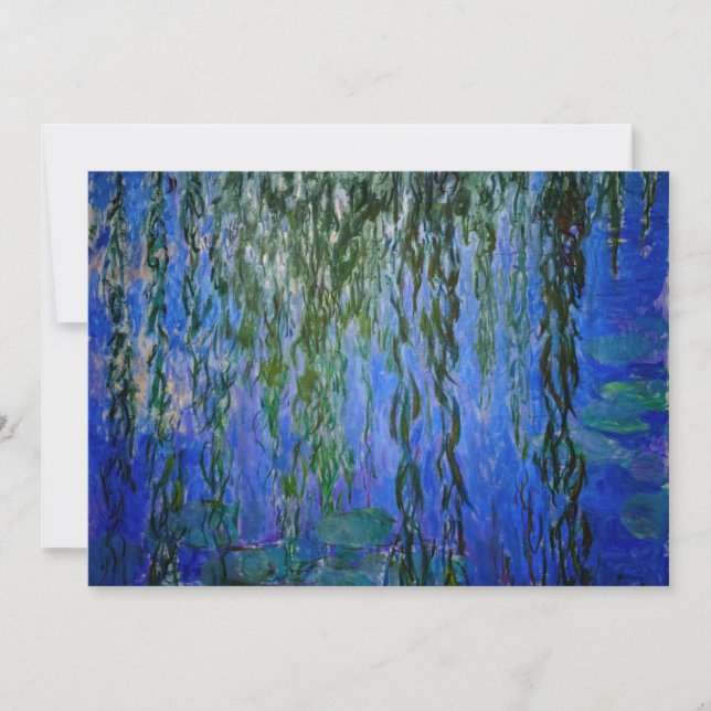 Claude Monet - Vatten Lilies med viftpil Tack Kort (Framsida)
