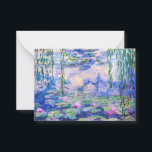 Claude Monet - Vatten Lilies / Nympheas 1919 Anteckningskort<br><div class="desc">Vatten Lilies / Nympheas (W.1852) - Claude Monet,  Oil on Canvas,  1916-1919</div>