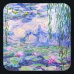 Claude Monet - Vatten Lilies / Nympheas 1919 Fyrkantigt Klistermärke<br><div class="desc">Vatten Lilies / Nympheas (W.1852) - Claude Monet,  Oil on Canvas,  1916-1919</div>