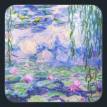 Claude Monet - Vatten Lilies / Nympheas 1919 Fyrkantigt Klistermärke<br><div class="desc">Vatten Lilies / Nympheas (W.1852) - Claude Monet,  Oil on Canvas,  1916-1919</div>