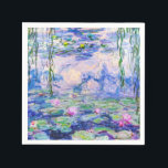 Claude Monet - Vatten Lilies / Nympheas 1919 Pappersservett<br><div class="desc">Vatten Lilies / Nympheas (W.1852) - Claude Monet,  Oil on Canvas,  1916-1919</div>