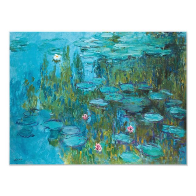 Claude Monet Vatten Lilies Nymphéas GalleryHD Fototryck (Framsidan)