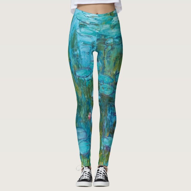 Claude Monet Vatten Lilies Nymphéas GalleryHD Leggings (Framsida)