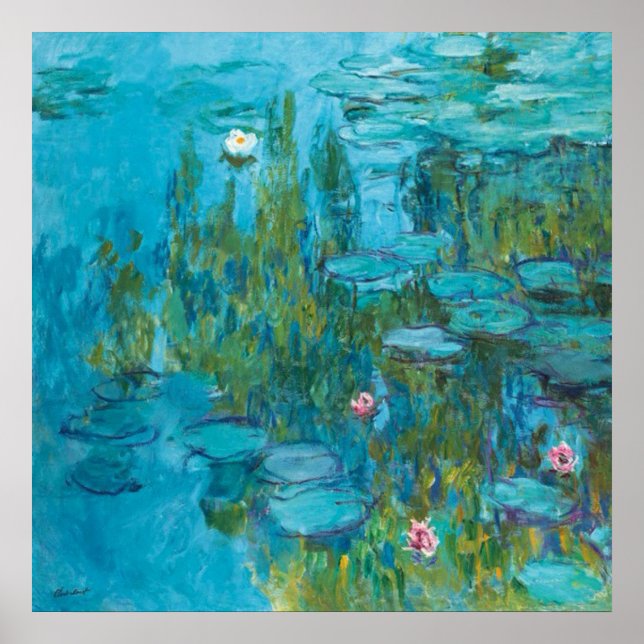 Claude Monet Vatten Lilies Nymphéas GalleryHD Poster (Framsidan)