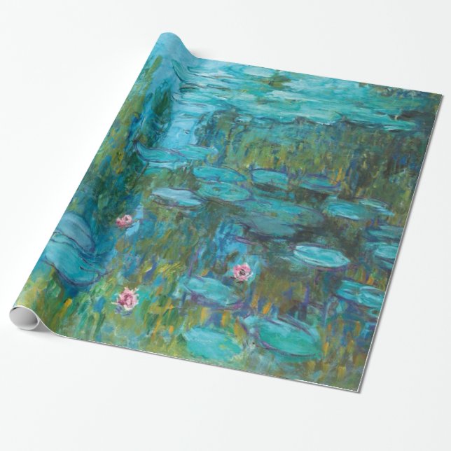 Claude Monet Vatten Lilies Nymphéas GalleryHD Presentpapper (Utrullad)