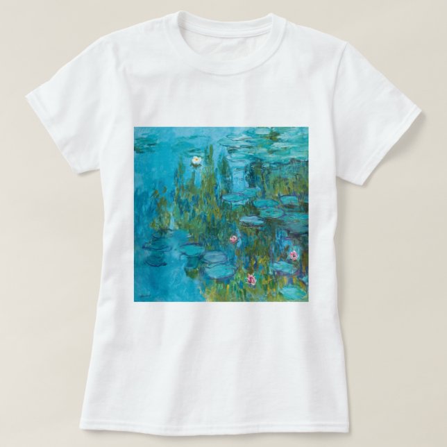 Claude Monet Vatten Lilies Nymphéas GalleryHD T Shirt (Design framsida)