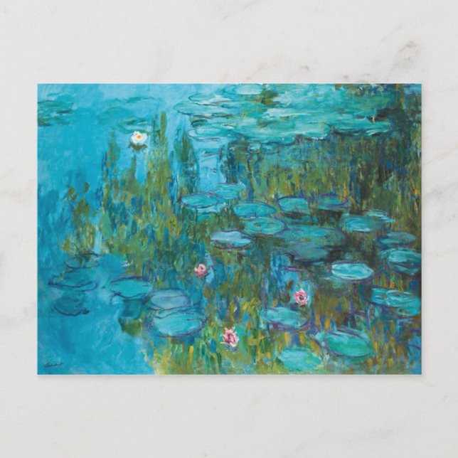 Claude Monet Vatten Lilies Nymphéas GalleryHD Vykort (Framsida)