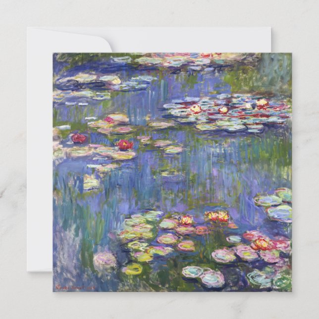 Claude Monet - Vatten Lilies / Nympheas Inbjudningar (Framsida)