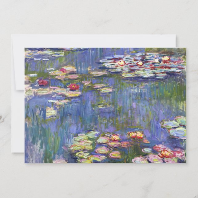 Claude Monet - Vatten Lilies / Nympheas Inbjudningar (Framsida)