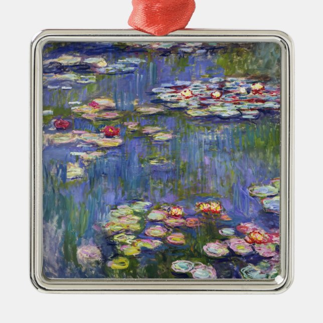 Claude Monet - Vatten Lilies / Nympheas Julgransprydnad Metall (Framsidan)