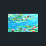 Claude Monet Vatten Lilies / Nymphéas Oljemålning Canvastryck<br><div class="desc">Monet Vatten Lilies, 1914-1917 . Vatten Lilies (Nymphéas i Fransk) är en serie på cirka 250 oljemålningar av Fransk Impressionist Claude Monet. Många av verken var målade medan Monet led av katarakter. I målningarna skildras Monets blomsterträdgård i sitt hem i Giverny, och var den huvudsakliga inriktningen för hans konstnärliga produktion...</div>