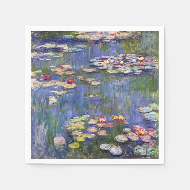 Claude Monet - Vatten Lilies / Nympheas Pappersservett (Framsidan)