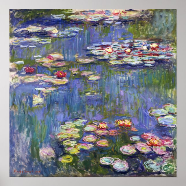 Claude Monet - Vatten Lilies / Nympheas Poster (Framsidan)