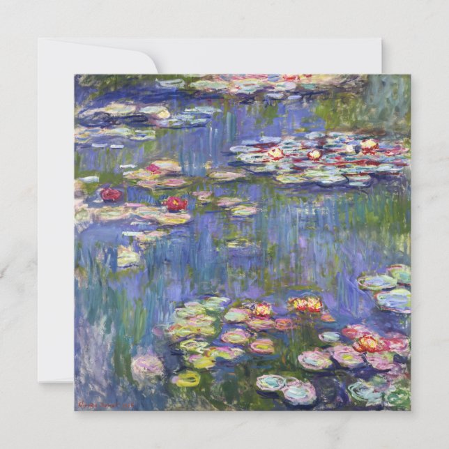Claude Monet - Vatten Lilies / Nympheas Tack Kort (Framsida)
