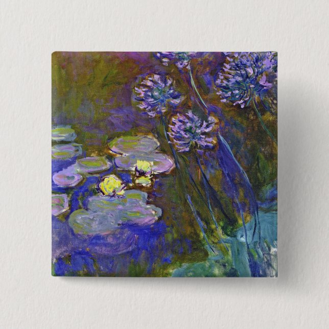 Claude Monet Vatten Lilies och Agapanthus Knapp (Framsida)