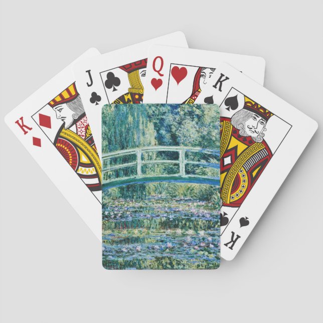 Claude Monet - Vatten Lilies och japanska bron Casinokort (Baksidan)