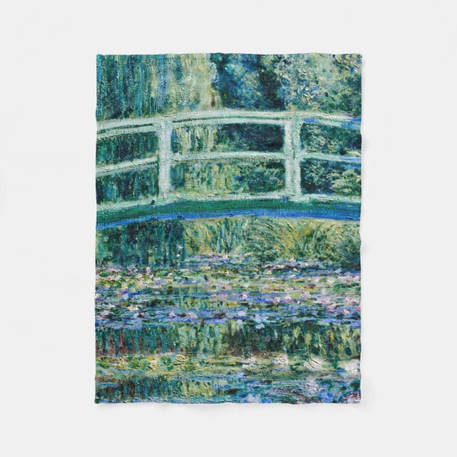Claude Monet - Vatten Lilies och japanska bron Fleecefilt (Framsidan)